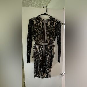 Elegant Black Lace Dress